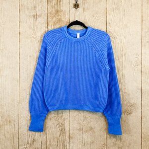 American Apparel Blue Cropped Sweater